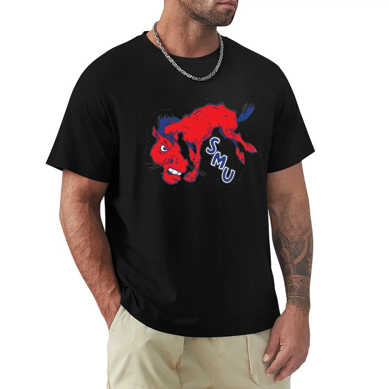 

Retro Southern Methodist T-Shirt anime tshirt heavyweights animal prinfor boys funny meme t-shirts Men's t-shirts