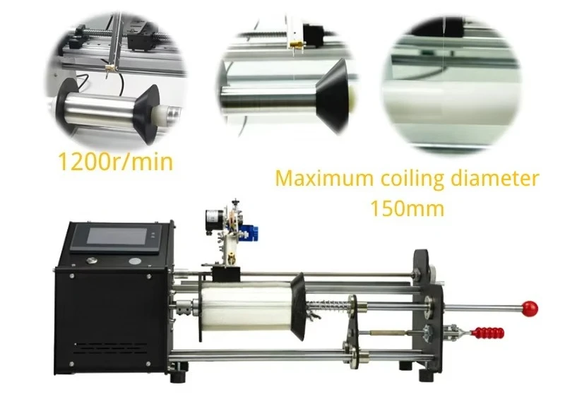 10km Length Roll Spool Max Width 260mm Diameter 150mm Compatible for 0.025mm Wire FCW-10 Fiber Optic Coil Winding Machine