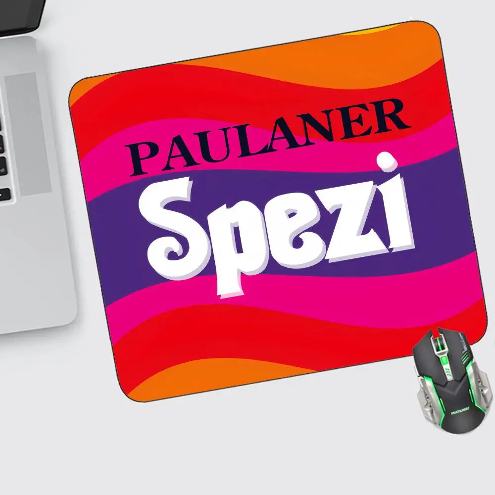 

Paulaner S-Spezi Mouse Pad Small Gaming Accessories Keyboard Computer Offices Desk Mat Pc Gamer Non-slip Rubber Mousepad