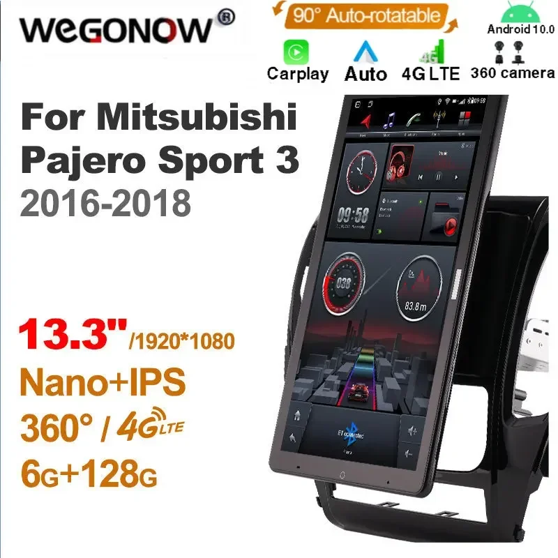 Android10.0 Ownice Car Radio Auto for Mitsubishi Pajero Sport 3 2016-2018 13.3'' No DVD support USB Quick Charge Nano 1920*1080