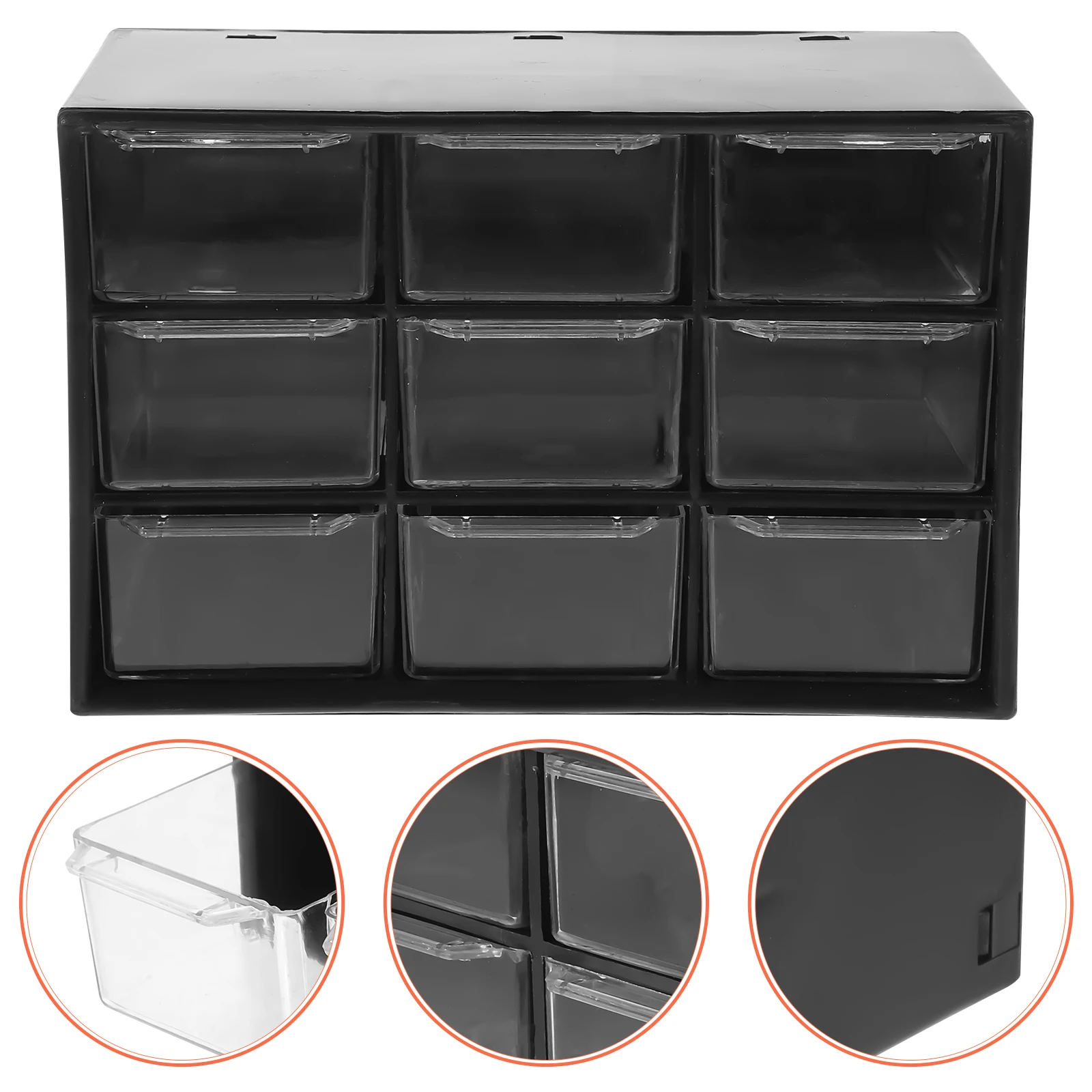 

Desk With Drawer Desktop Storage Box Multi-Grid Drawer Container For Cosmetics Stationery Small Sundries Organizer
