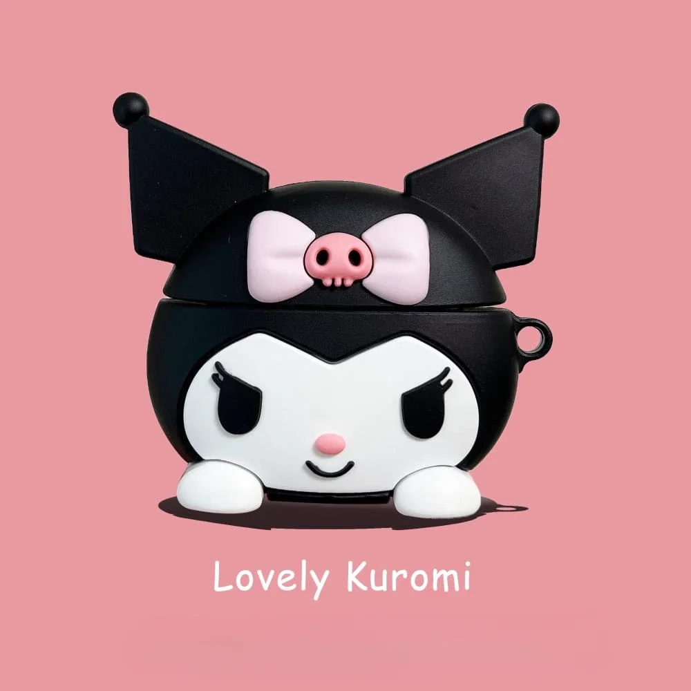 3D милый мультяшный аниме чехол для наушников Kuromi для Huawei 4 5 5i Pro2 3 SE 2 клипса горячая Распродажа мягкий симпатичный защитный чехол из ПВХ с защитой от падения