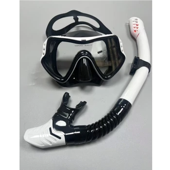 Profesionální plavecké nepromokavé brýle z měkkého silikonu, plavecké brýle, plně suchá dýchací trubice, potápěčská maska 12 nejlepší prodej SK Vision - №8