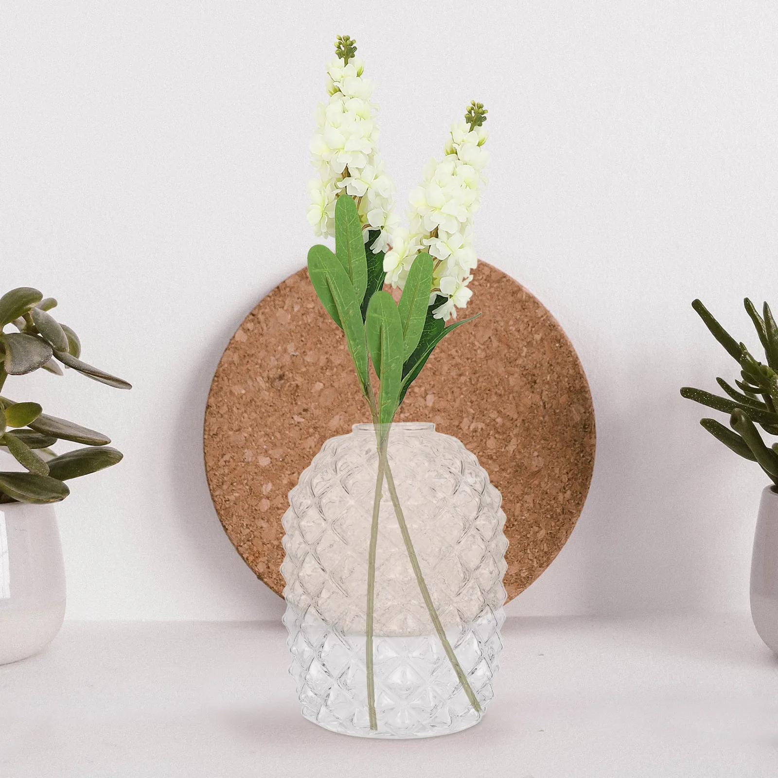 

Pineapple Vase Durable Clear Decorative Flower Vase for Home Office Garden Hydroponic Plant Bottle