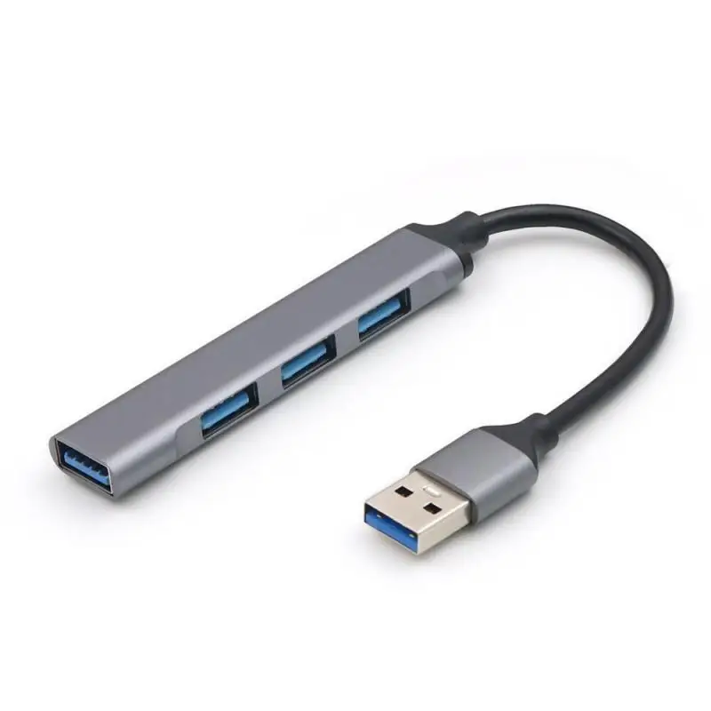 أربعة في واحد محور USB 4 منفذ USB محور عالي السرعة من سبائك الألومنيوم الخائن لأجهزة الكمبيوتر ملحقات الكمبيوتر محور متعدد المنافذ 4