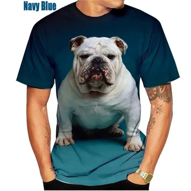 3D Printed Pitbull Dog Pattern T-shirt Men Women Casual Short Sleeved Pet Dog Tee Tops Kids Oversized Tshirts Streetwear