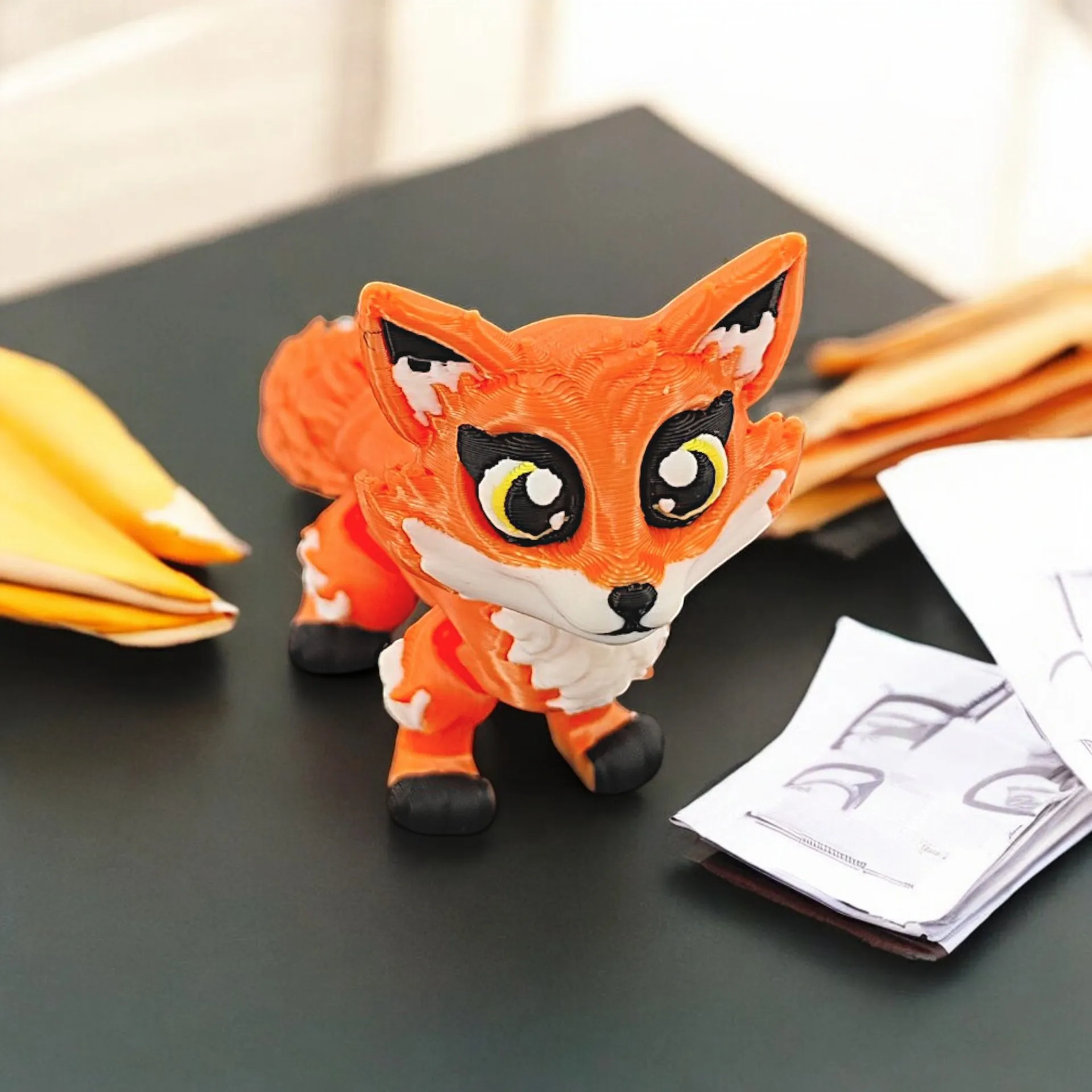 جديد ثلاثية الأبعاد لعبة مطبوعة نماذج للحيوانات صغيرة لطيف الثعلب التماثيل عناصر مصغرة سطح المكتب الحلي ديكورات المنزل هدايا الأطفال