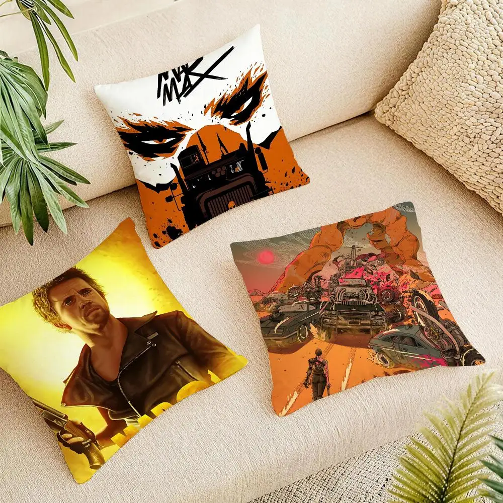 Bold Movie Mad Max Cushion Cover Short Plush Pillowcase, Washable Wrinkle Resistant Cover for Bedroom Gift