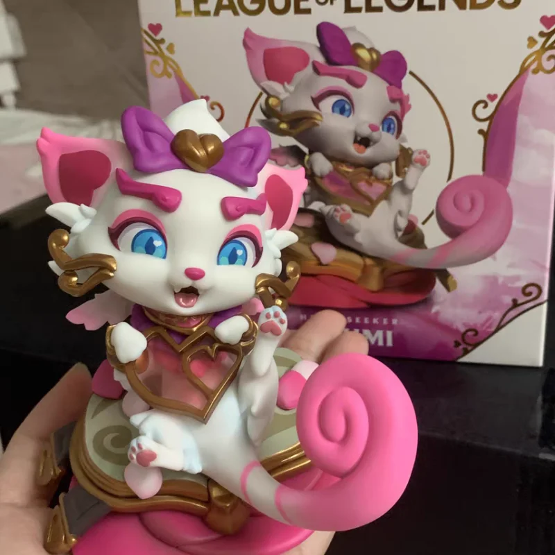 Original League Of Legends Anime Cat Yuumi Figure Valentine\'s Day Limited Suit Limited Collection Model Collectiable Toy Gift