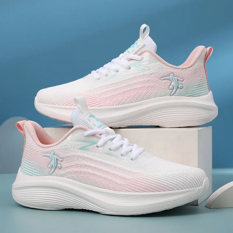 

Обувь 2021, женская обувь для бега, весенне-осенняя модная белая дышащая сетчатая обувь, повседневные кроссовки на шнуровке, Zapatos De Mujer