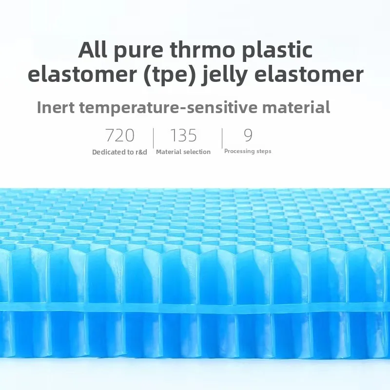 50x50cm Thickened Gel Seat Cushion Summer Breathable Honeycomb Design For Pressure Relief Back Tailbone Pain Home Chair Cars - view 4