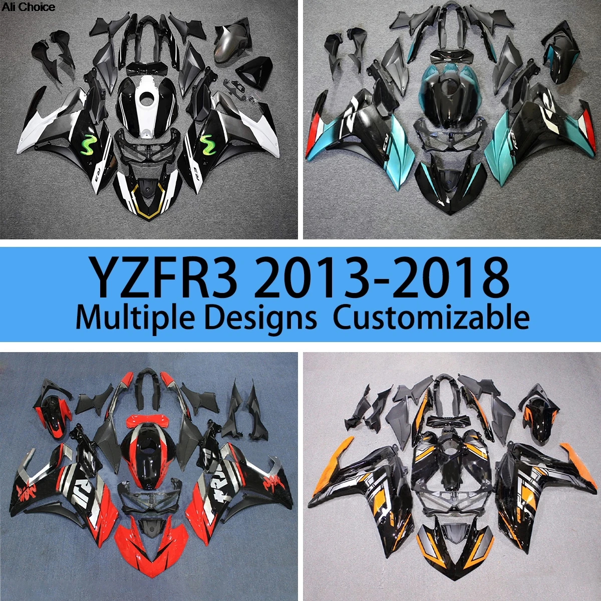 

Fit for YAMAHA YZFR3 2013 2014 2015 2016 2017 2018 Best Unique Fairing Kit YZF R3 13-18 Motorcycle Fairings