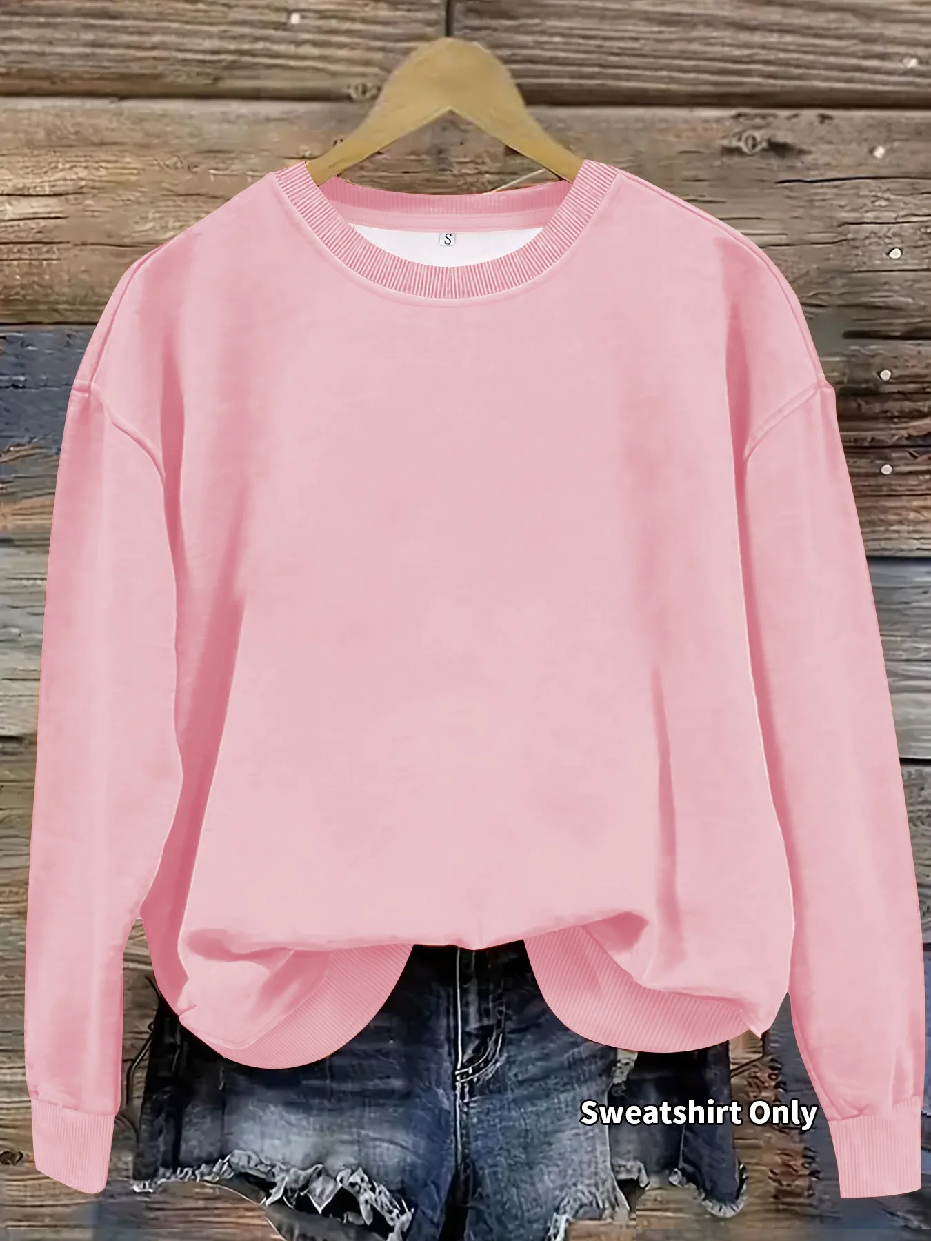 Custom Letter Printed Solid Girl Sweatshirts Women Fashion Street Pullover Vintage Round Neck Tracksuit Autumn Female Hoodies