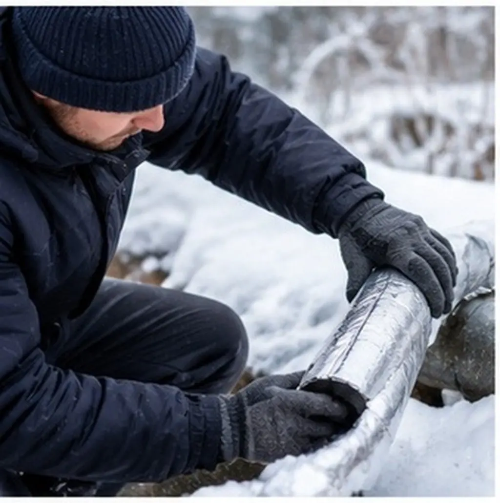 Aluminum Foil Pipe Insulation Cover Heat Preservation Tube Outdoor Freeze Protection Water Pipe Insulation Wrap Sleeve