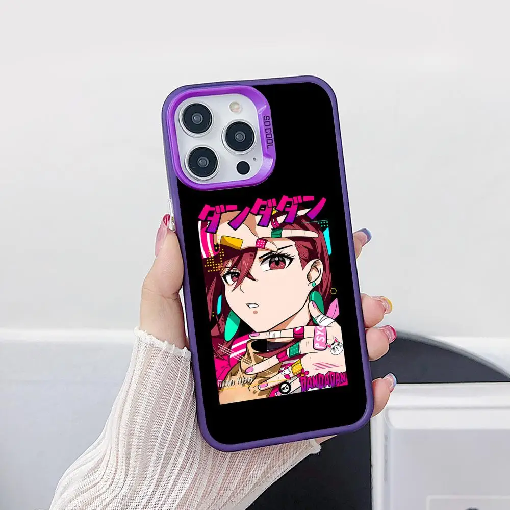 

Чехол для телефона Dandadan Ayase Momo для iPhone 17, 16, 15, 14, 13, 12, 11 X XR XS 8 7 Pro Max Plus, полупрозрачный фиолетовый чехол, роскошный