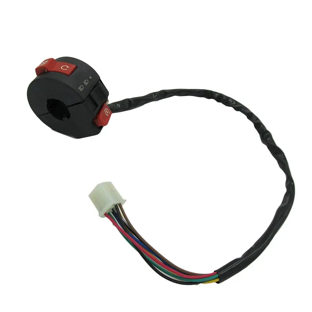 Interruptor de guiador esquerdo de 3 funções para 50 70 90 110 125cc ATV Wheeler