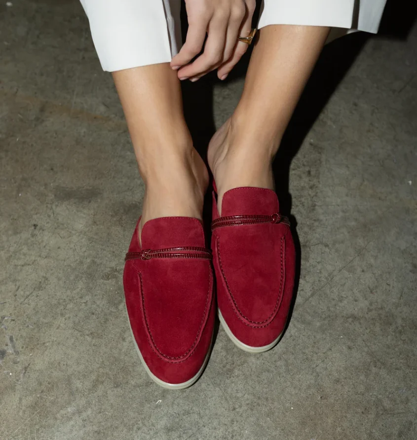 Designer Luxe Midden-Oosten Kwastje Suède Loafers voor Vrouwen 2025, Slip Op Slippers Platte Werk Wandelschoenen Hoge Kwaliteit