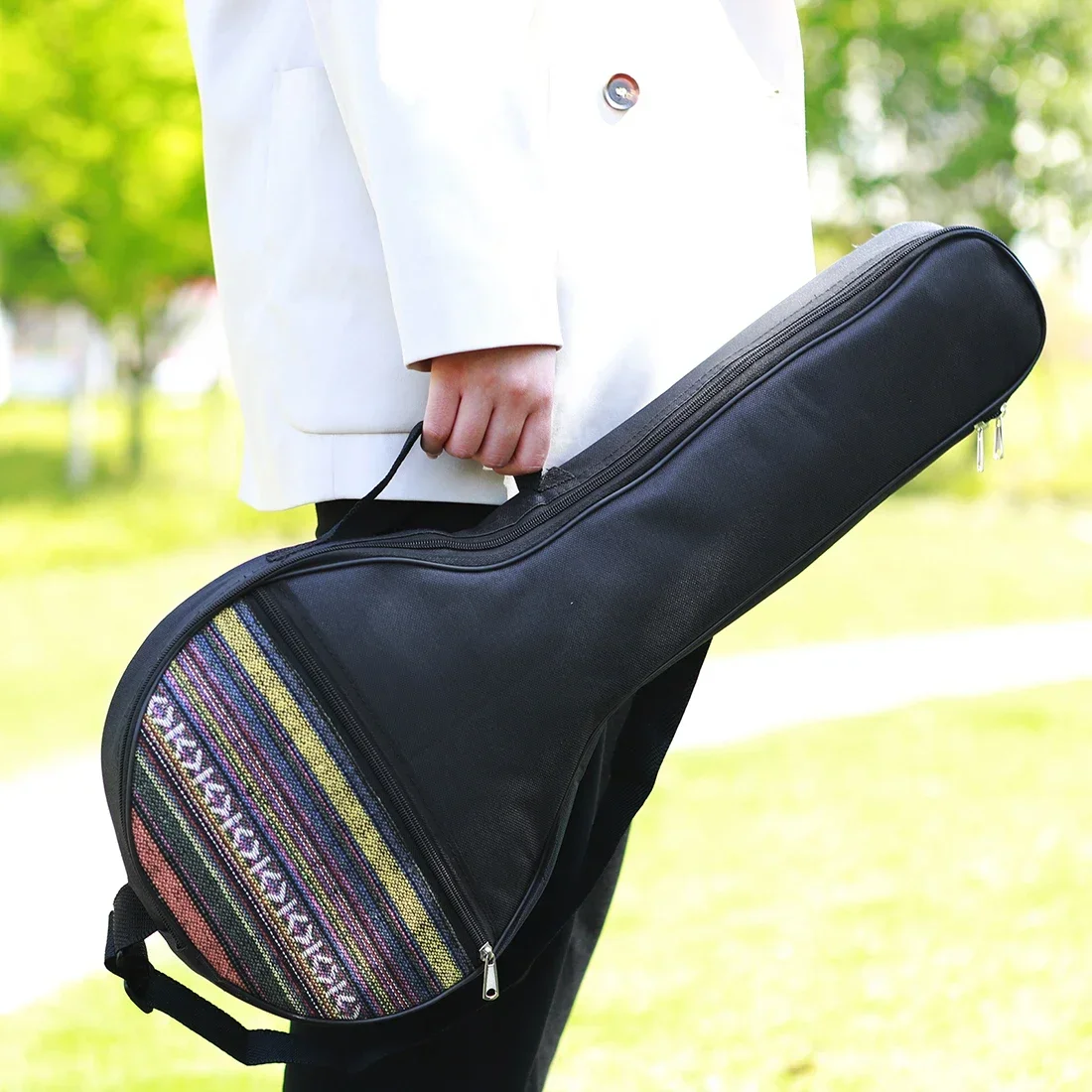 4-String Banjo Bag Concert Ethnic Style Plus Cotton Carrying Bag Case Banjo Backpack Adjustable Shoulder Banjo Accessories&Parts