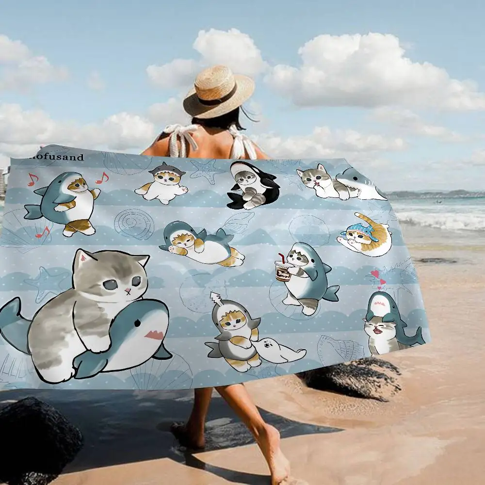 Cartoon Cute M-Mofusand Bath Towel Microfiber Soft Water Absorbing Breathable For Girl Kids Decorative Cartoon Beach Towel