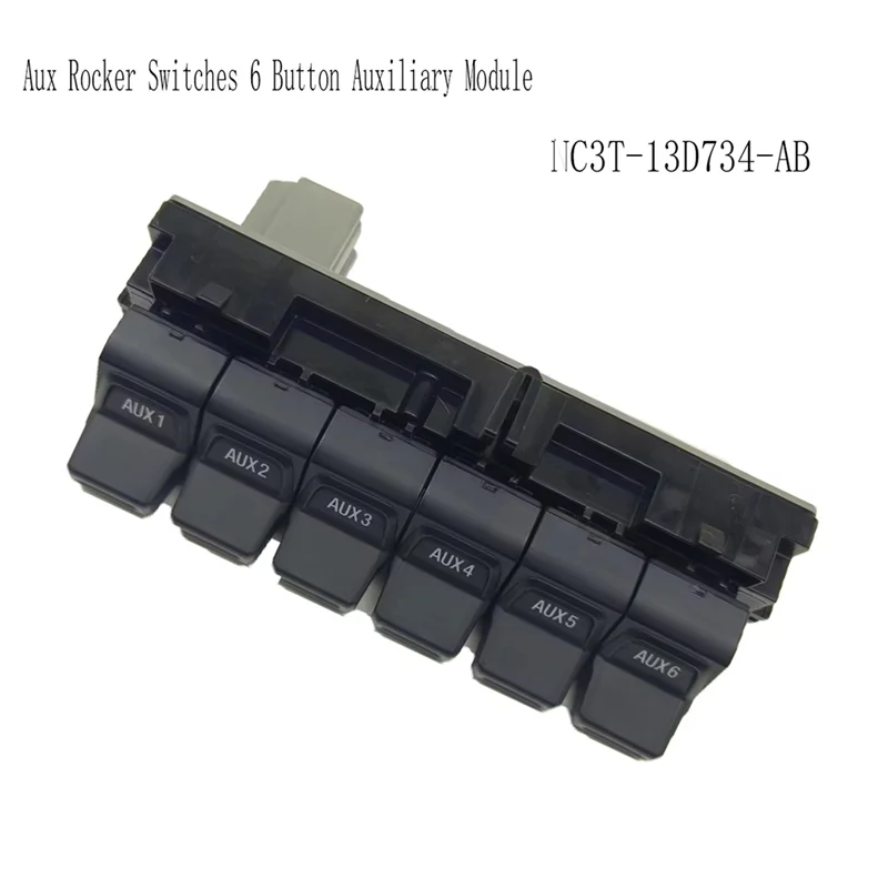 

High Quality Upfitter Aux Rocker Switches 6 Button NC3T-13D734-AB Car Auxiliary Module For Ford F250 Super Duty 2022