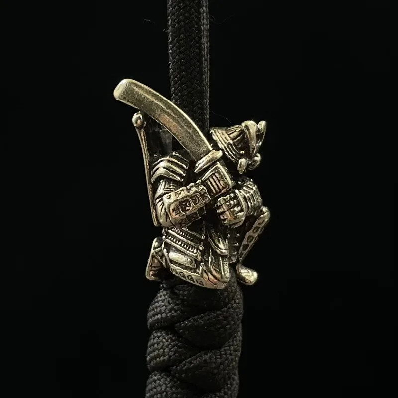 

Japanese Broadsword Samurai EDC Brass Knife Beads Lanyard Pendants Outdoor Tool DIY Paracord Woven Bracelets Charms Accessories