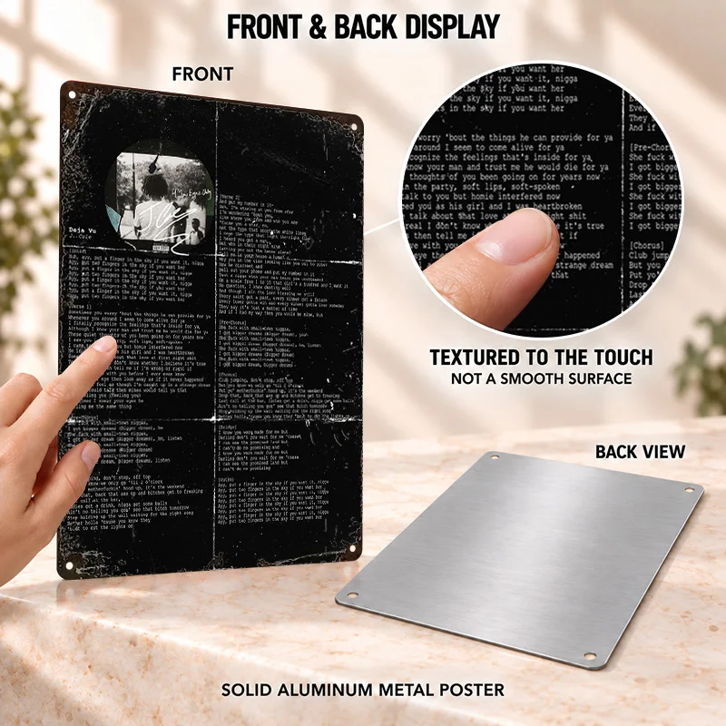 J Cole Rapper Aluminum Posters Personalized Metal Sign Conscious Hip Hop Theme Wall Art For Bedroom Or Home Recording Studio