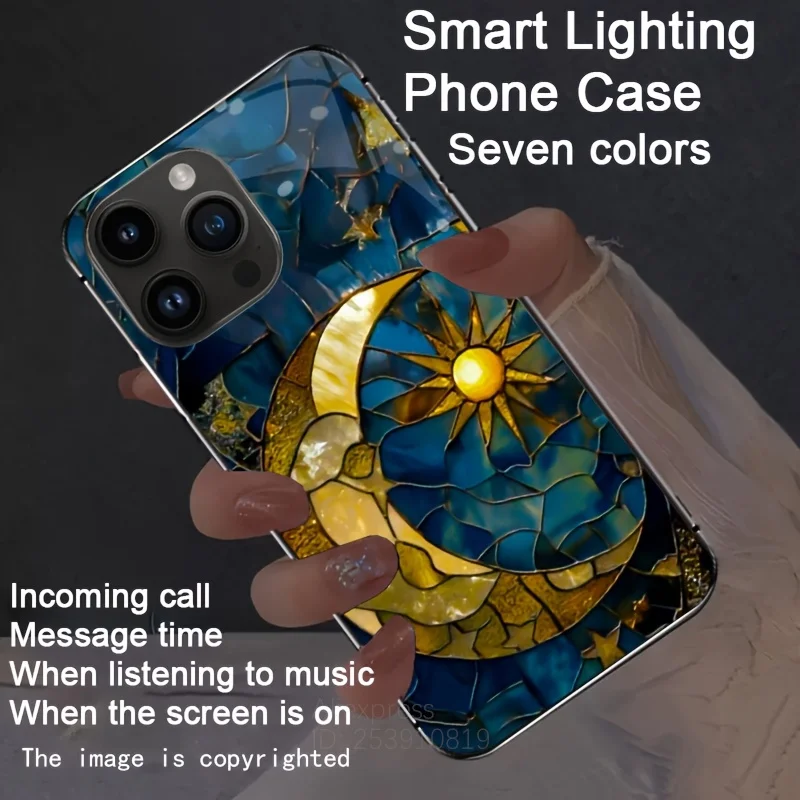 

Creative Retro Aesthetic Sun Moon Phone Case For iPhone 16 Plus 16e 17Pro 15 14 13 Pro Max 12 Starry Fashion Tarot Phone Cover