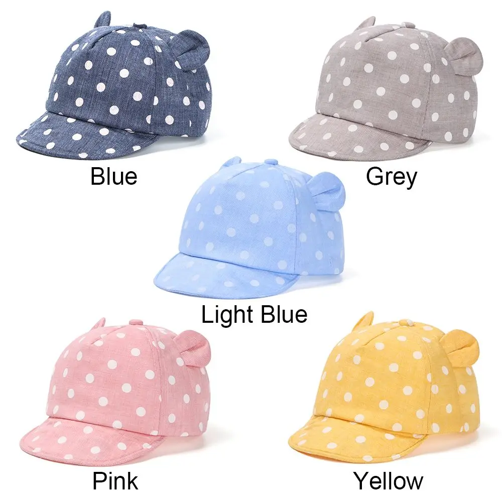 Casual For 6-24Months Outdoor Girls Boys Baby's Baseball Hat Rabbit Ear Cap Dot Beach Caps Children Sun Hat