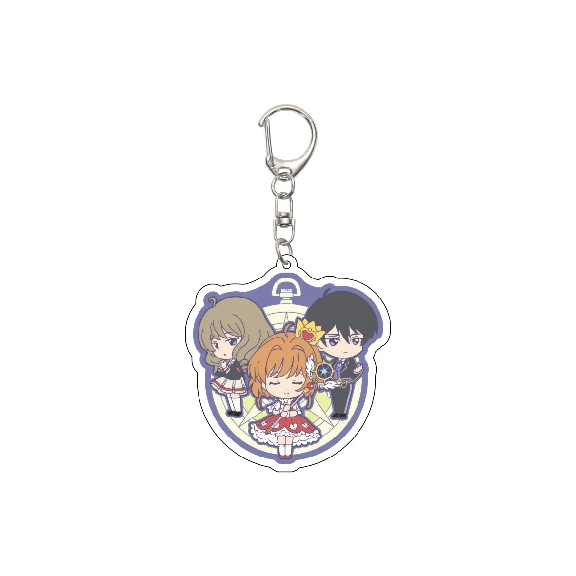 55MM Anime Cardcaptor Sakura Keychain kinomoto sakura/CERBERUS/LI SYAORAN Key Chain Acrylic Model Plate Christmas Gifts