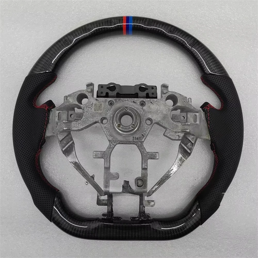 For Nissan Tundra TEANA 2014 2015 2016 X-Trail D-type Real Carbon Fiber + Leather Steering Wheel Modification Accessories
