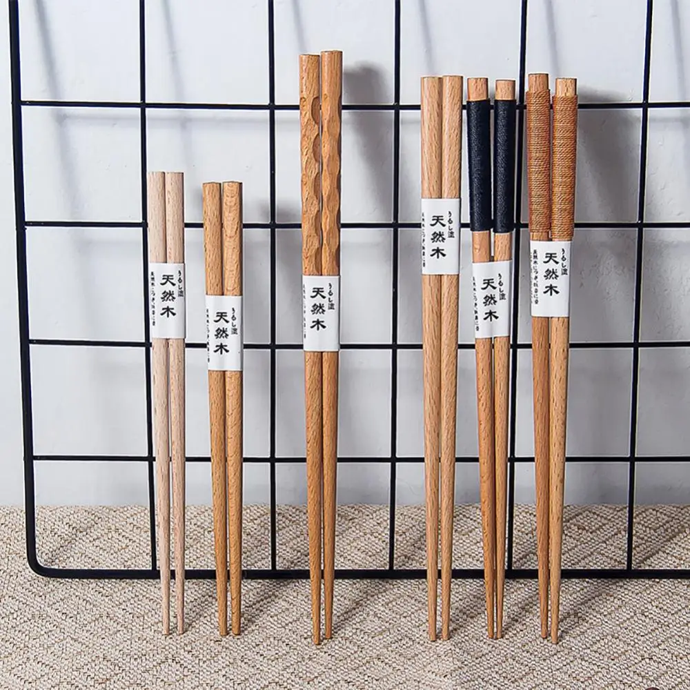 Japanese Bamboo Chopsticks Household Long Chopsticks Non-slip Reusable Wooden Chopsticks Chinese Chopsticks Kitchen Tableware