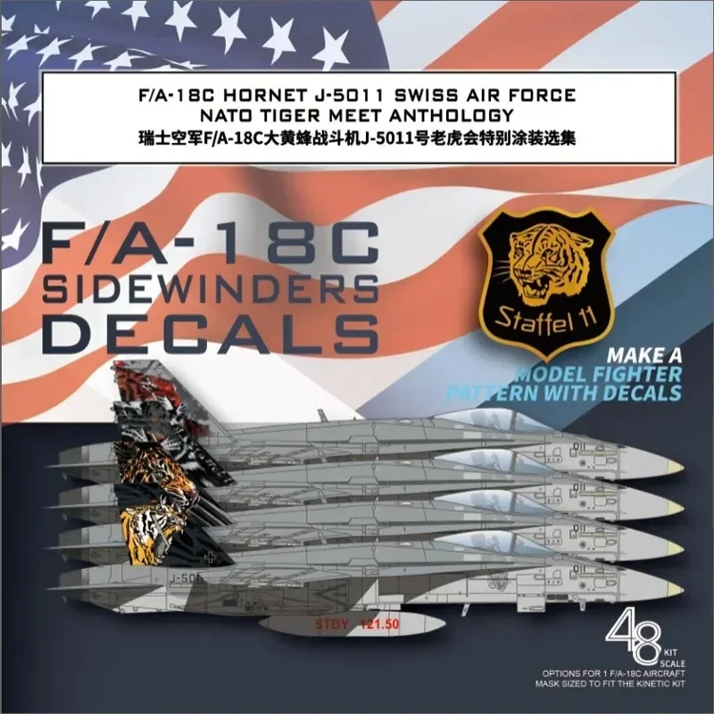 

Galaxy G48065 Decals for 1/48 KINETIC Model Kit F/A-18C Hornet J-5011 Swiss Nato Tiger Meet Anthology Sticker DIY Accessories