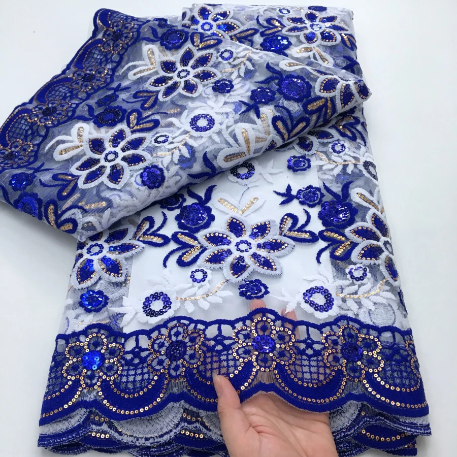 Yellow Milk Silk Mesh Lace Fabric Sequin French Bride Dress Embroidery African Lace Fabric 2025 High Quality Net Material A4426