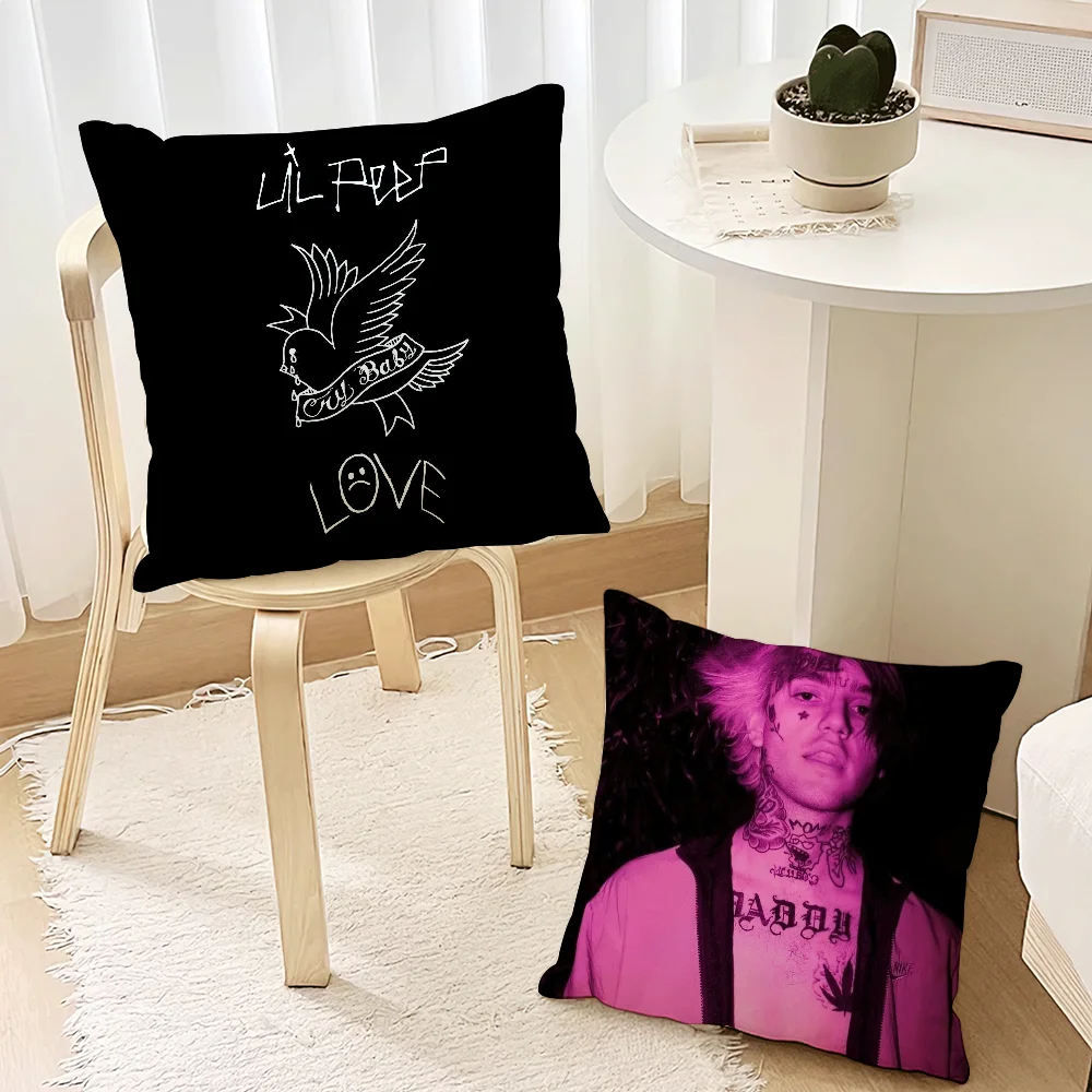 Rapper Crybaby cushion cover For Pillow P-PeepS Case Sofa Bedroom Living Room L-LilS Office Bedside Table Backrest Printing Squa