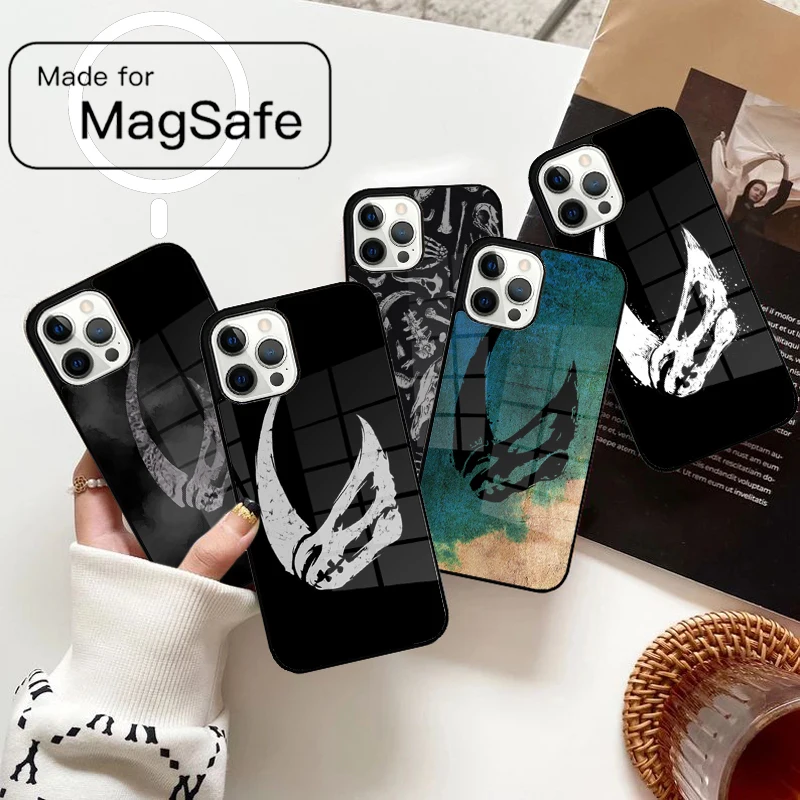 Casing Ponsel Magnetik Tengkorak Badak Mudhorn Untuk iPhone 17 Air 16e 12 13 14 15 Pro Max Magsafe Wireless Cover