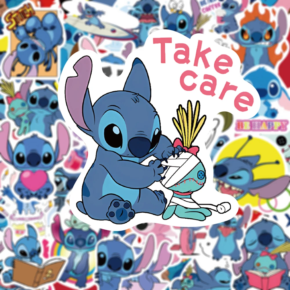 10/30/50/100pcs Kawaii Disney Anime Lilo & Stitch Stickers Cute Cartoon Graffiti Decals Phone Laptop Stationery Kids Sticker Toy