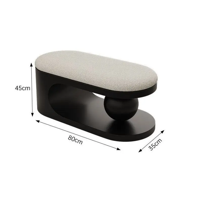Nordic Home Shoe Changing Stool Bedroom Simple Bedside Stool Living Room Bench Art Light Luxury Sofa Bench