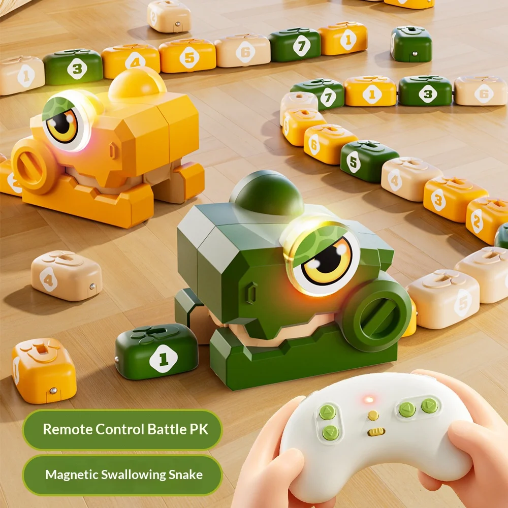 Magnetic Snake Toy Wireless Remote Control Car Realistic Desktop Version Smart Eating Puzzle Birthday Gift