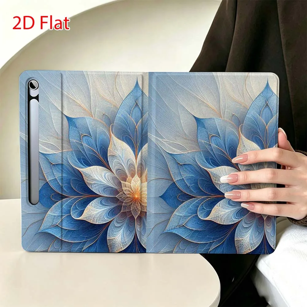 Beautiful floral pattern Soft For Samsung Galaxy Tab S11 S10 S9 S8 S7 S6 A9 A8 A11 Lite FE Plus Pen Tray Tablet Case