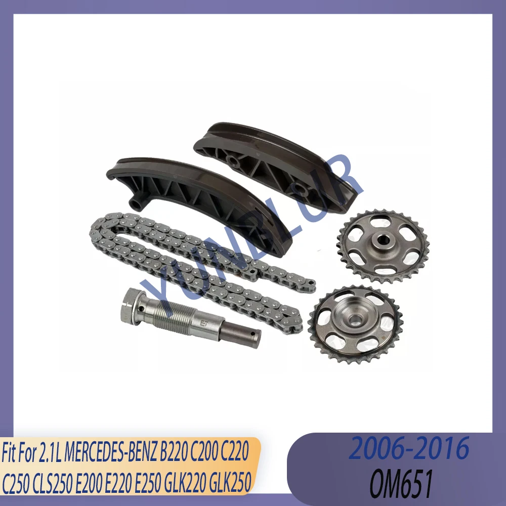 

Engine Timing Chain Kit Fit 2.1 L Diesel OM651 06-16 For MERCEDES-BENZ B220 C200 C220 C250 CLS250 E200 E220 E250 GLK220 GLK250