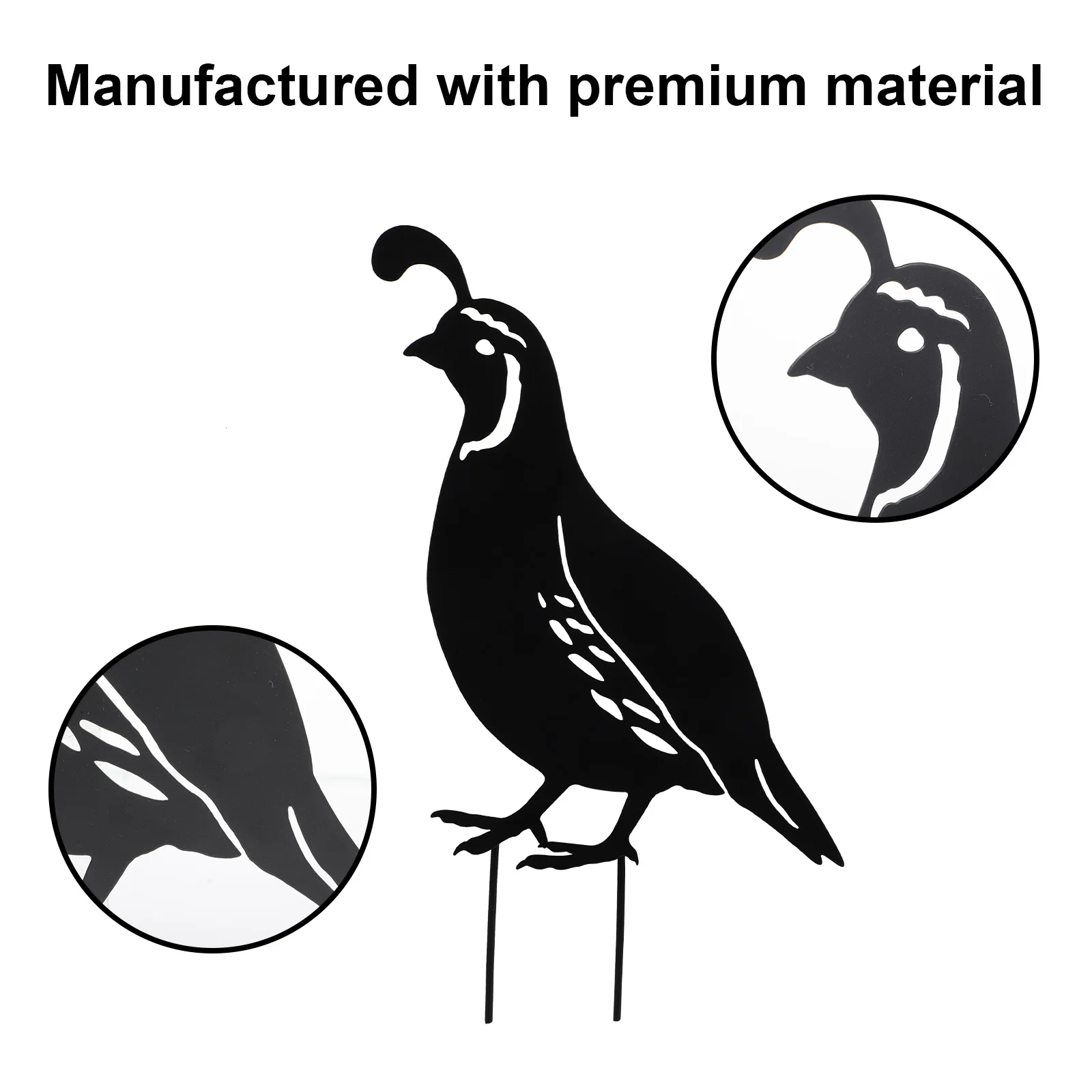 

4Pcs Garden Landscape Decoration Metal Quail Lawn Outdoor Yard Creative Metal Garden Ornaments Delicate Workmanship