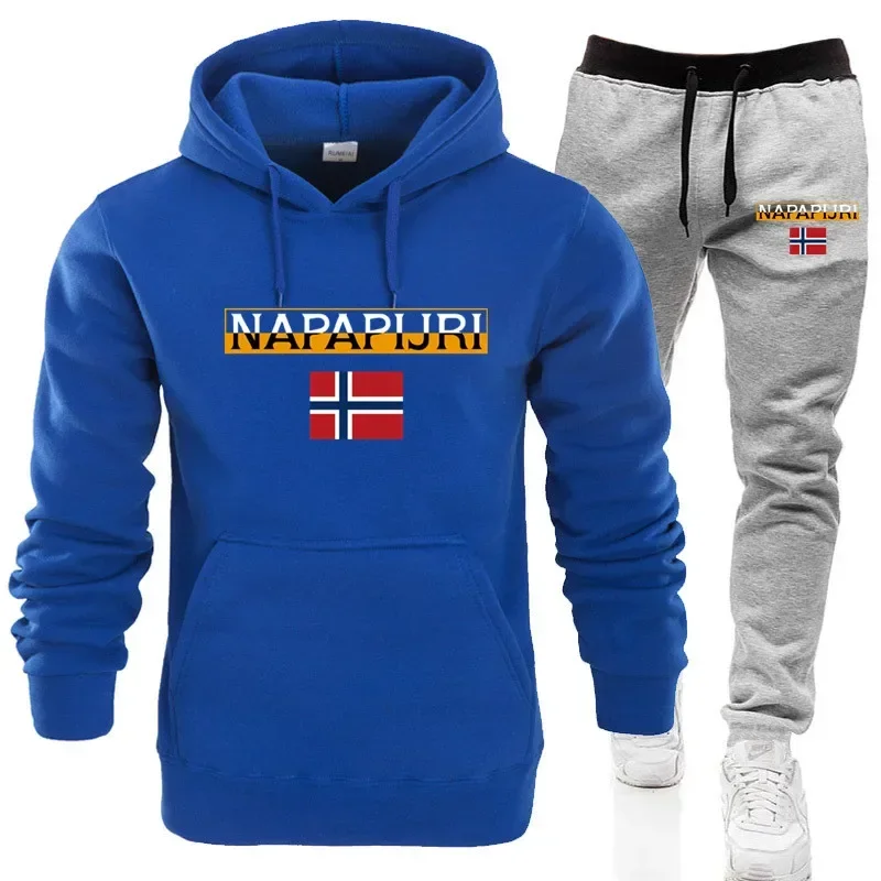 Men's hooded sweatshirts and casual long pants for the 2025 autumn/winter season, along with sporty running pants and fashionabl