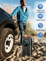 Car-mounted air pump with emergency start power supply Portable wireless car electric car air pump