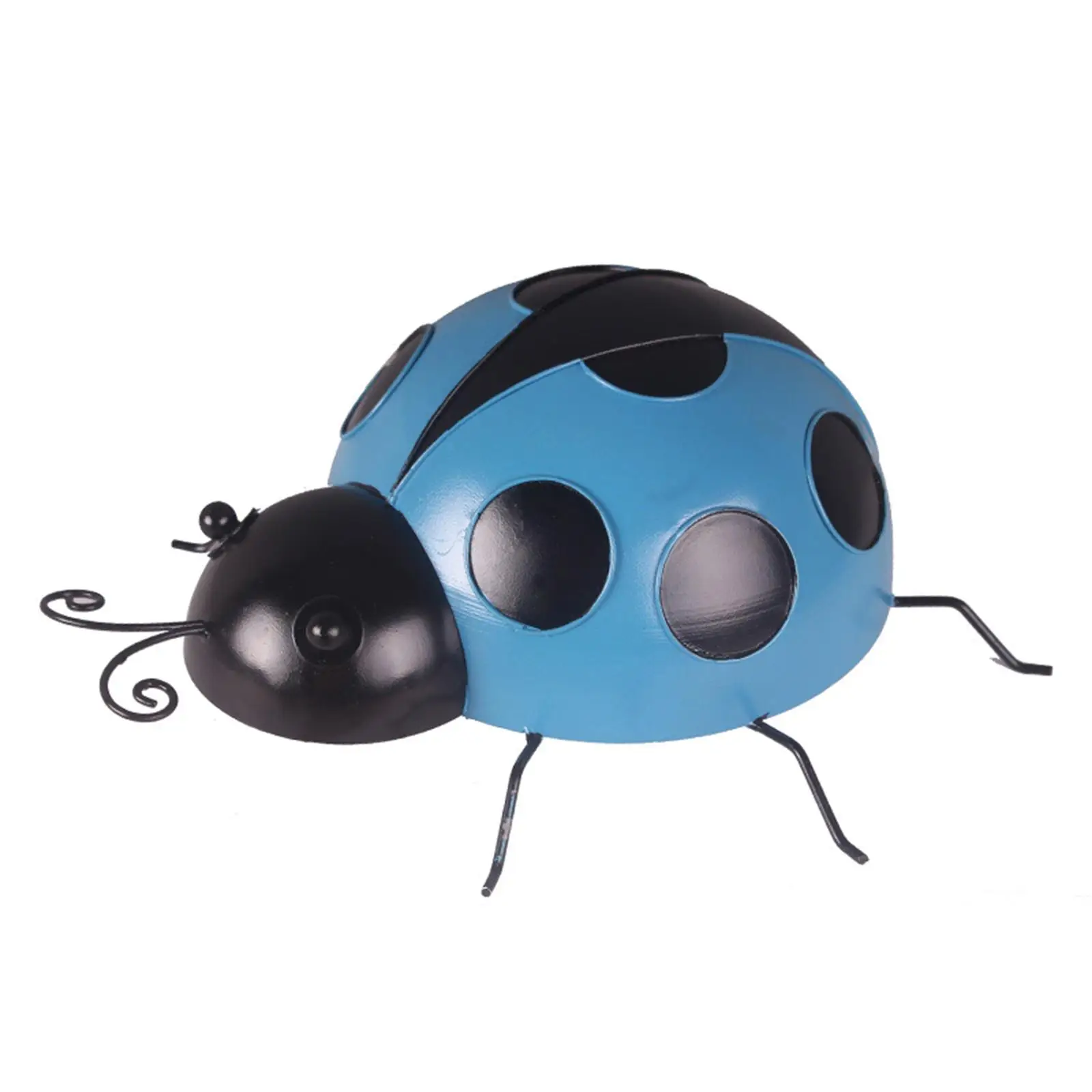3pcs Lovely Mini Metal Ladybird Figurine Wall Art Hanging Ladybug Tree