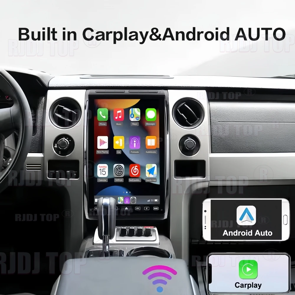 14.5 Inch Android 15 For Ford F150 Raptor 2009-2014 Car Radio GPS Navigation Carplay Multimedia Player Radio Tape Auto Head Unit
