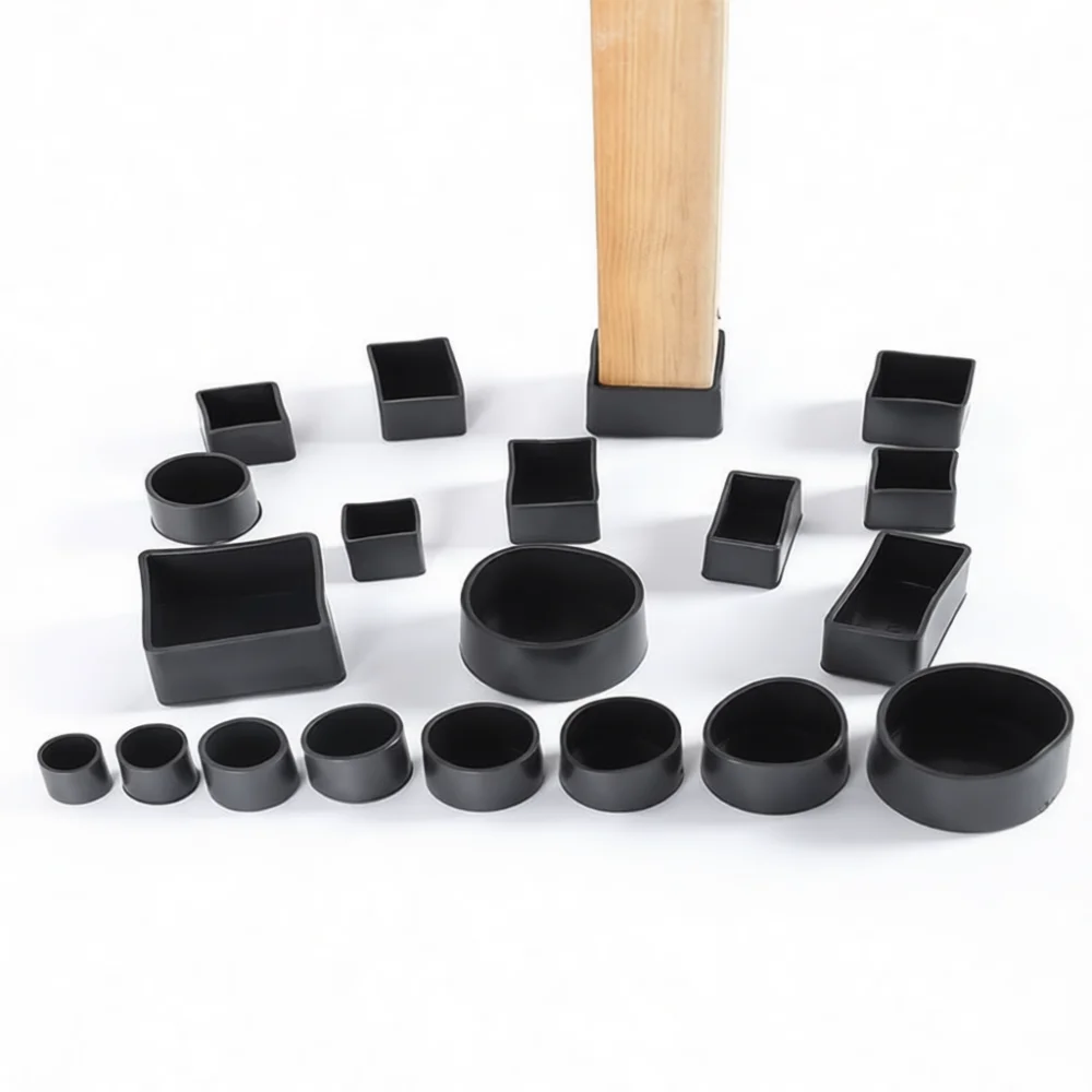 High Elasticity PVC Furniture Feet Tips Anti Slip Floor Protectors For Round Square Chair Legs Durable Base Cushion Pads