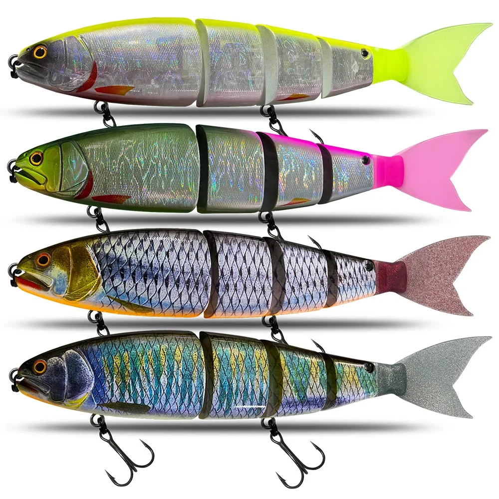 Brochet Swimming Bait Jointed Floating Sinking 245mm 19Color Giant Hard Bait Section Lure For Big Bait Bass Leurre De Luxe