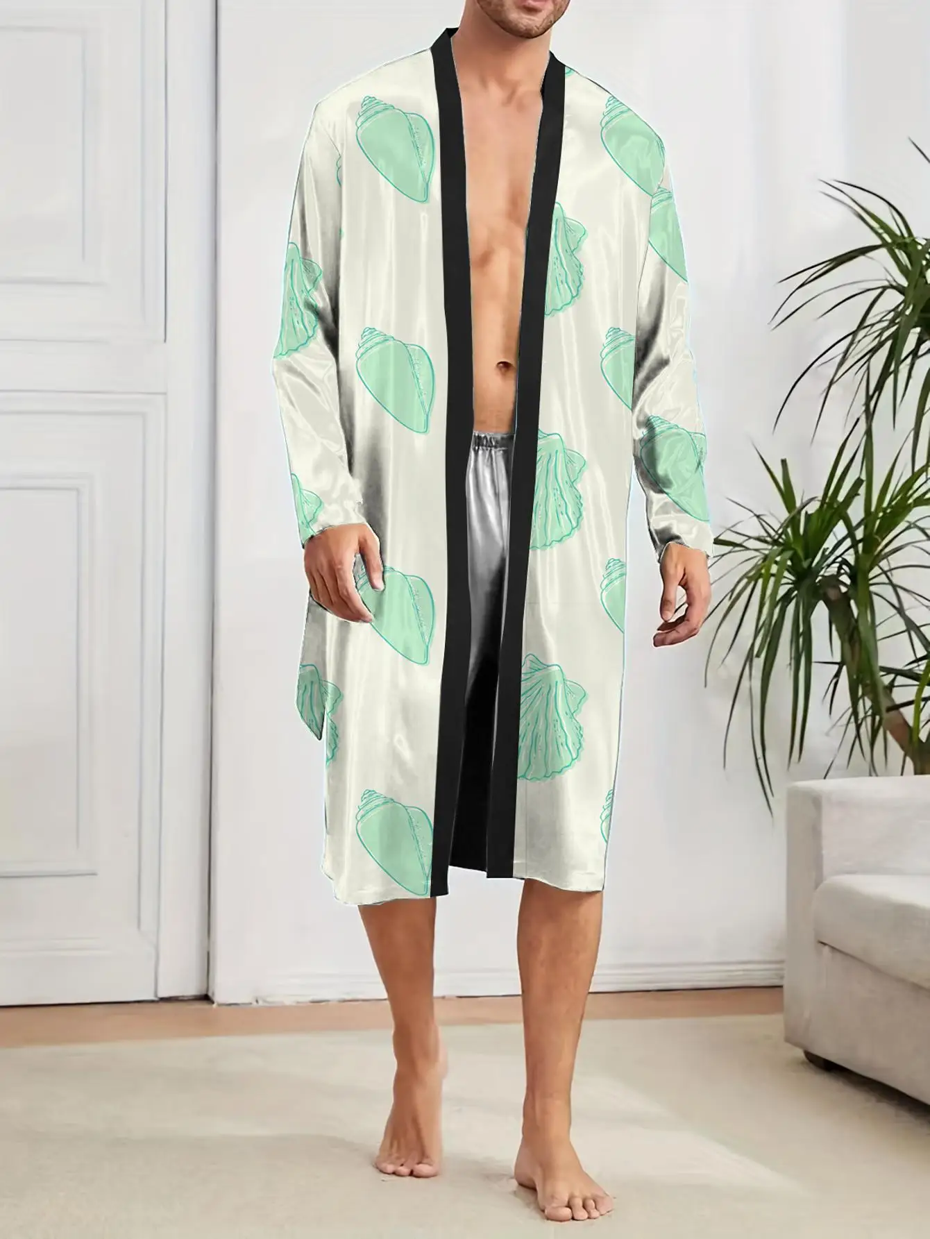 1pcs Men's Robes 2026 Spring/Summer Shower robe Robe man dressing gown Bathrobe man 3D Printed robe Graphic Breathable