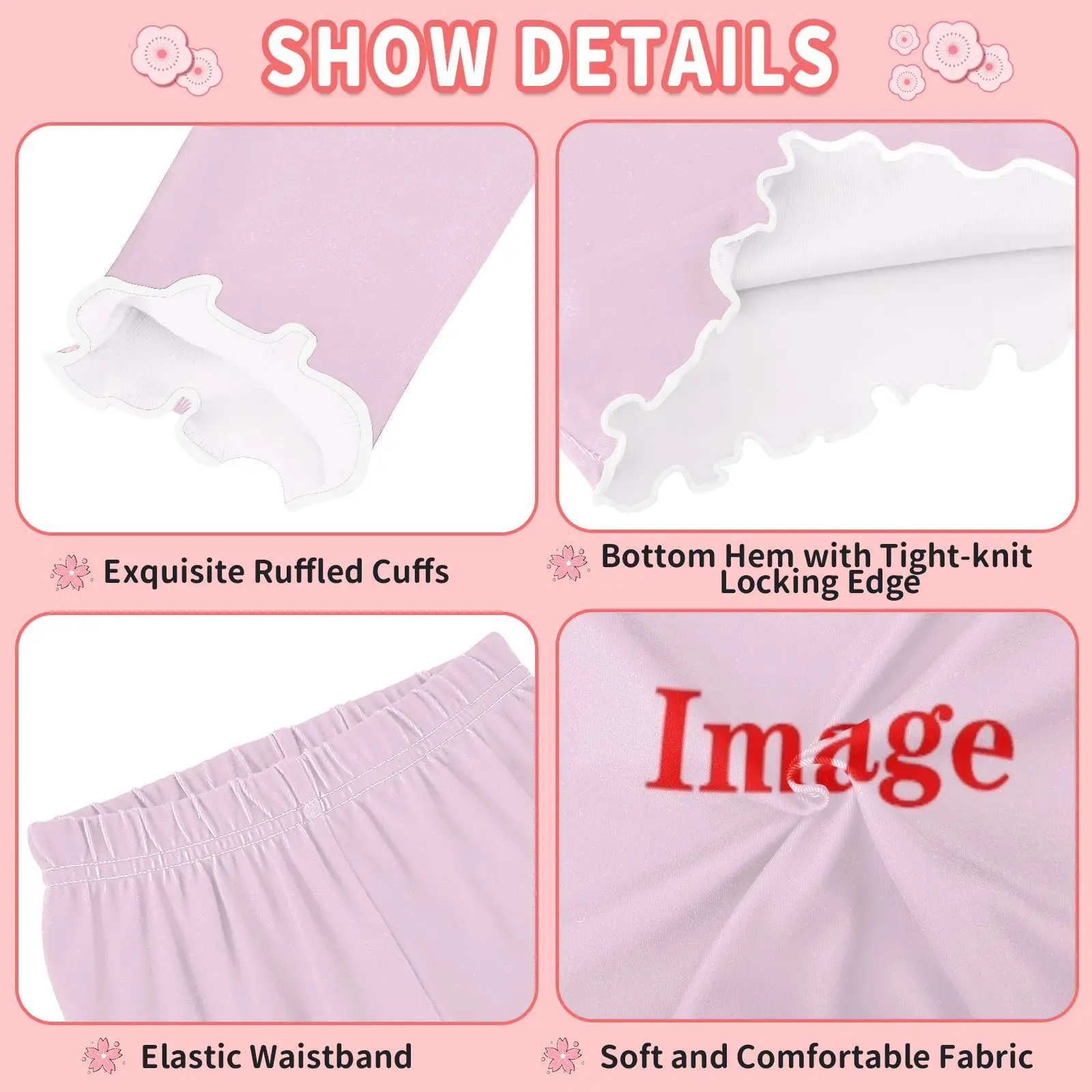 Primavera Otoño Invierno manga completa suave imagen personalizada conjuntos de pijamas para niñas ropa de dormir cómoda para niños ropa de dormir ropa de dormir