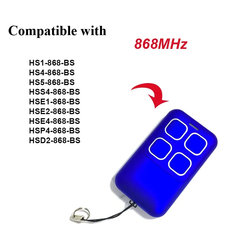 868.35MHz HSE4 BS HS1 HS4 HS5 HSP4 HSD2 HSE2 HSE5 HSE1 868 BS Controle Remoto para porta de garagem BS Rolling Code Remote